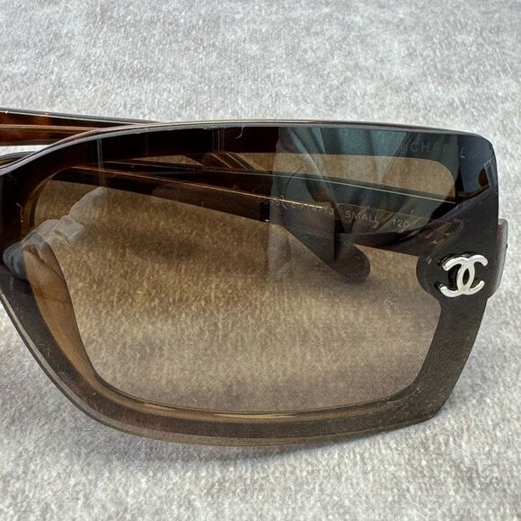 Chanel Vintage Y2K Rectangular 5065 Brown Sunglasses - Picture 10 of 12
